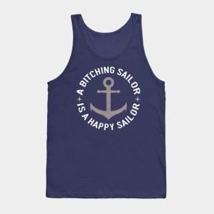 Bitching Sailor, Happy Sailor Anchor Design Tank Top